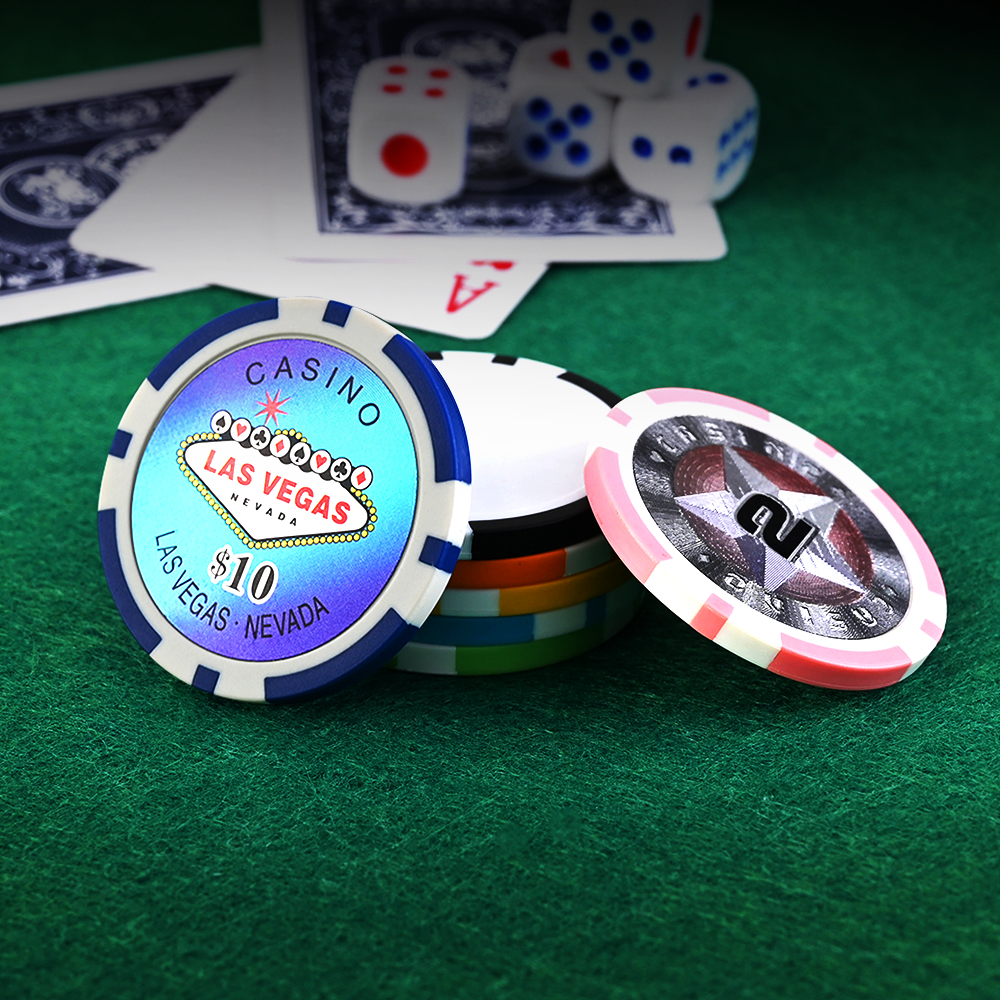 The 8 Stripe Custom Logo Poker Chips