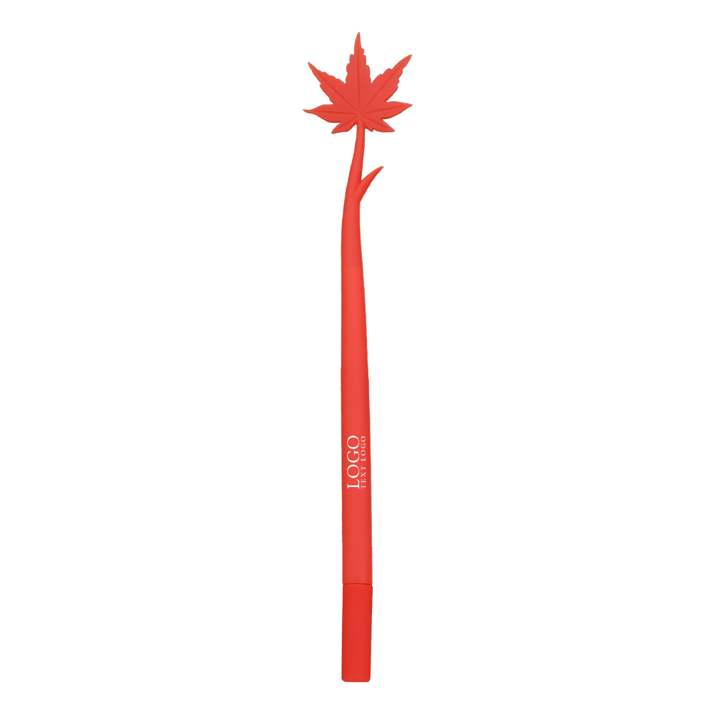 Custom Bright Soft Touch Gel Pen Red with logo