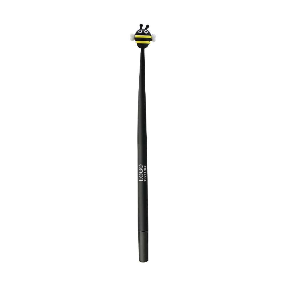 Custom Yellow Pen Barrel with Bee Gel Pen Black with logo
