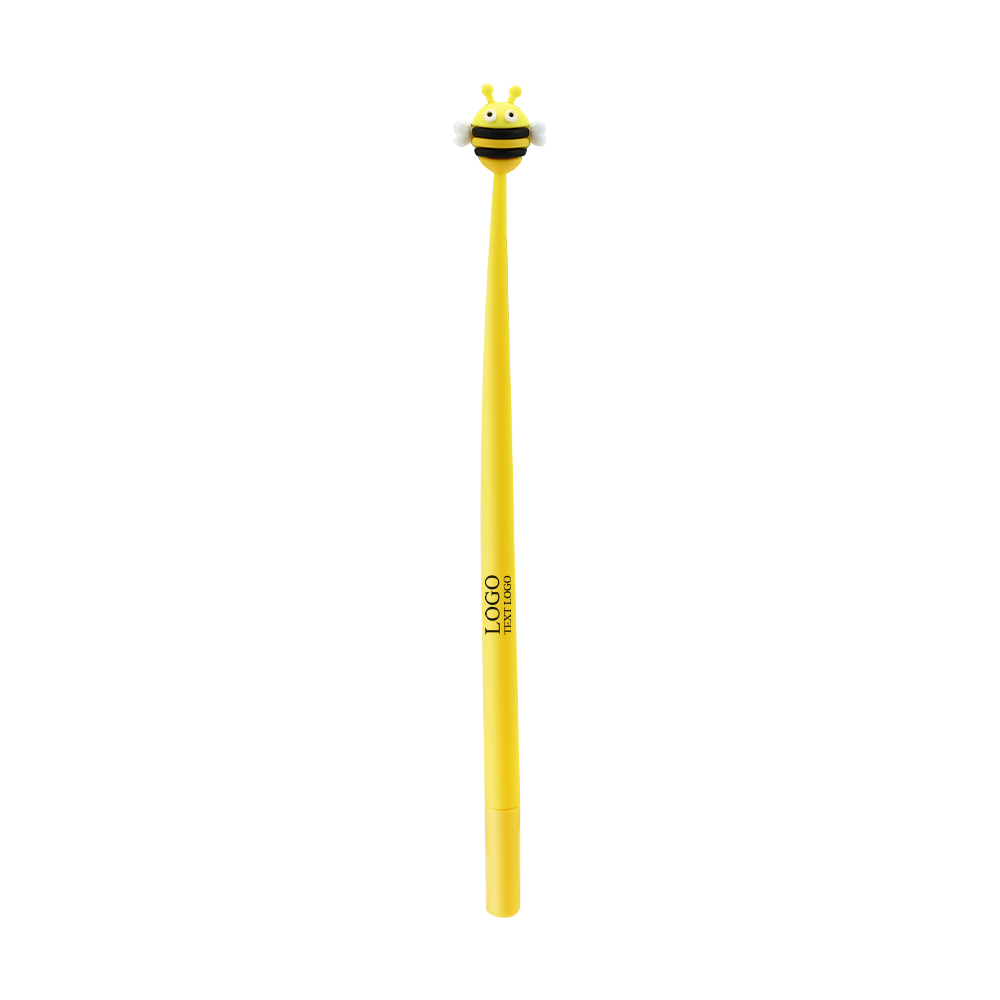 Custom Yellow Pen Barrel with Bee Gel Pen Yellow with logo