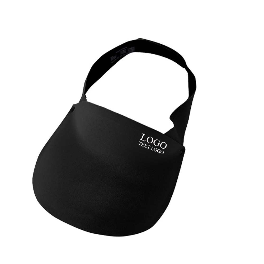 Stretch Custom Visor Hat Black with Logo