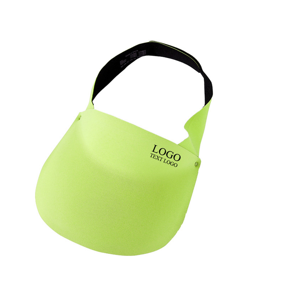 Stretch Custom Visor Hat Green with Logo