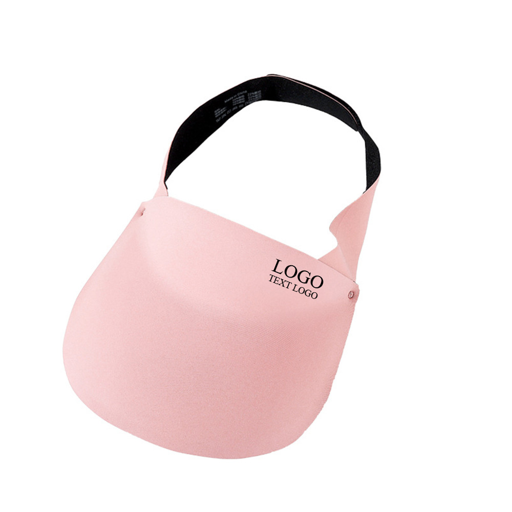 Stretch Custom Visor Hat Light Pink with Logo