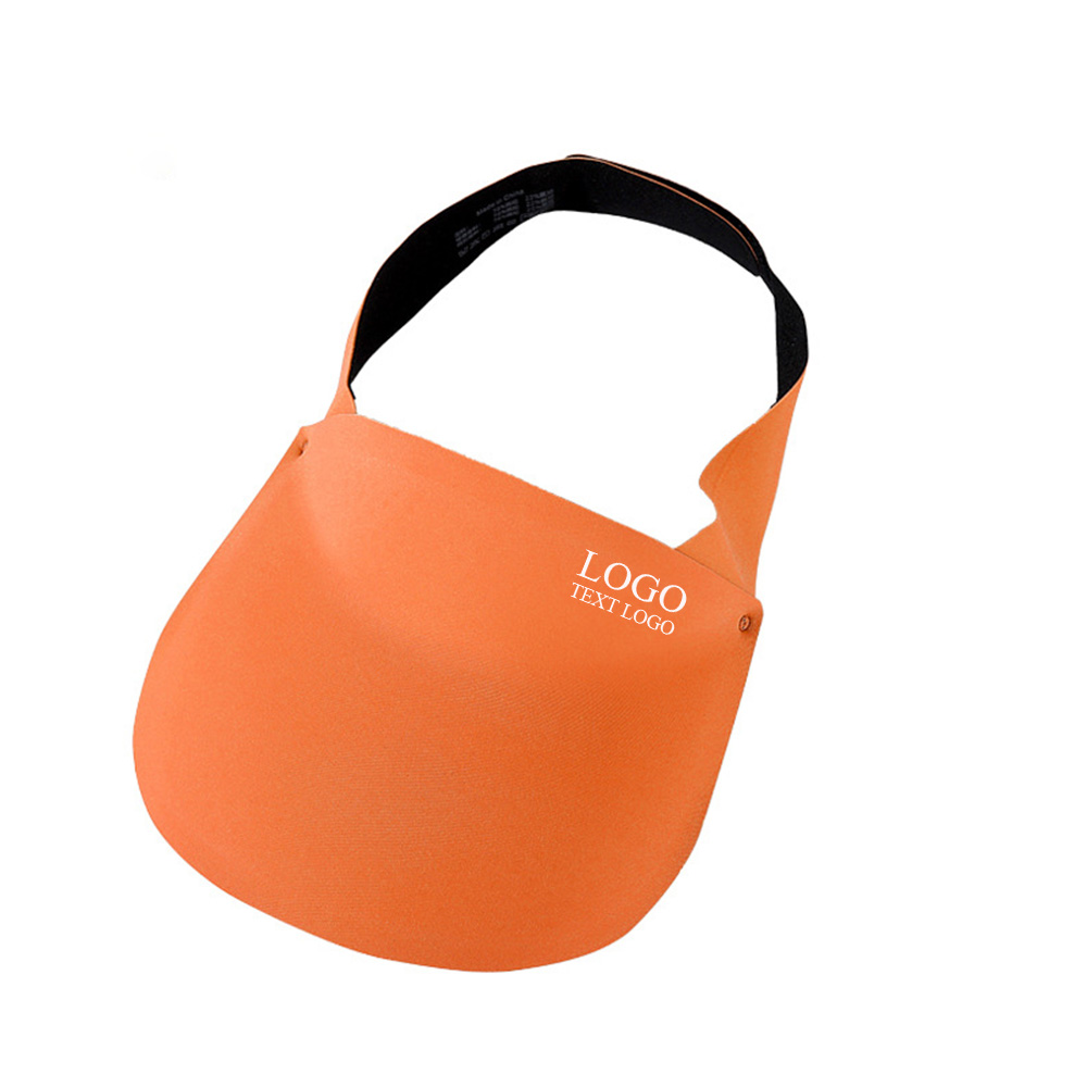 Stretch Custom Visor Hat Orange with Logo