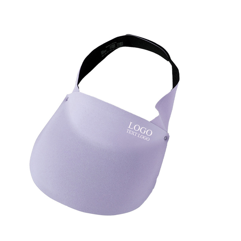 Stretch Custom Visor Hat Purple with Logo