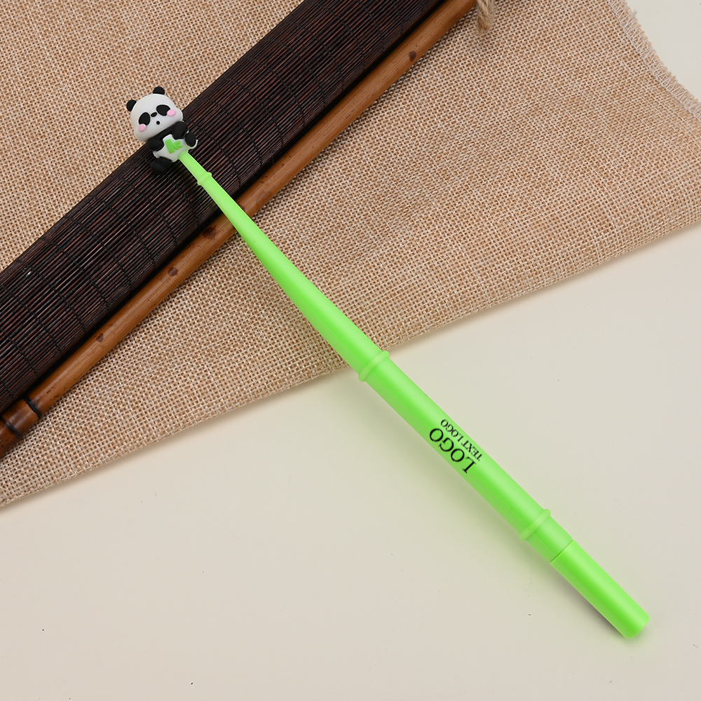 personalized Custom Promotional Gel Pen with Panda Decoration