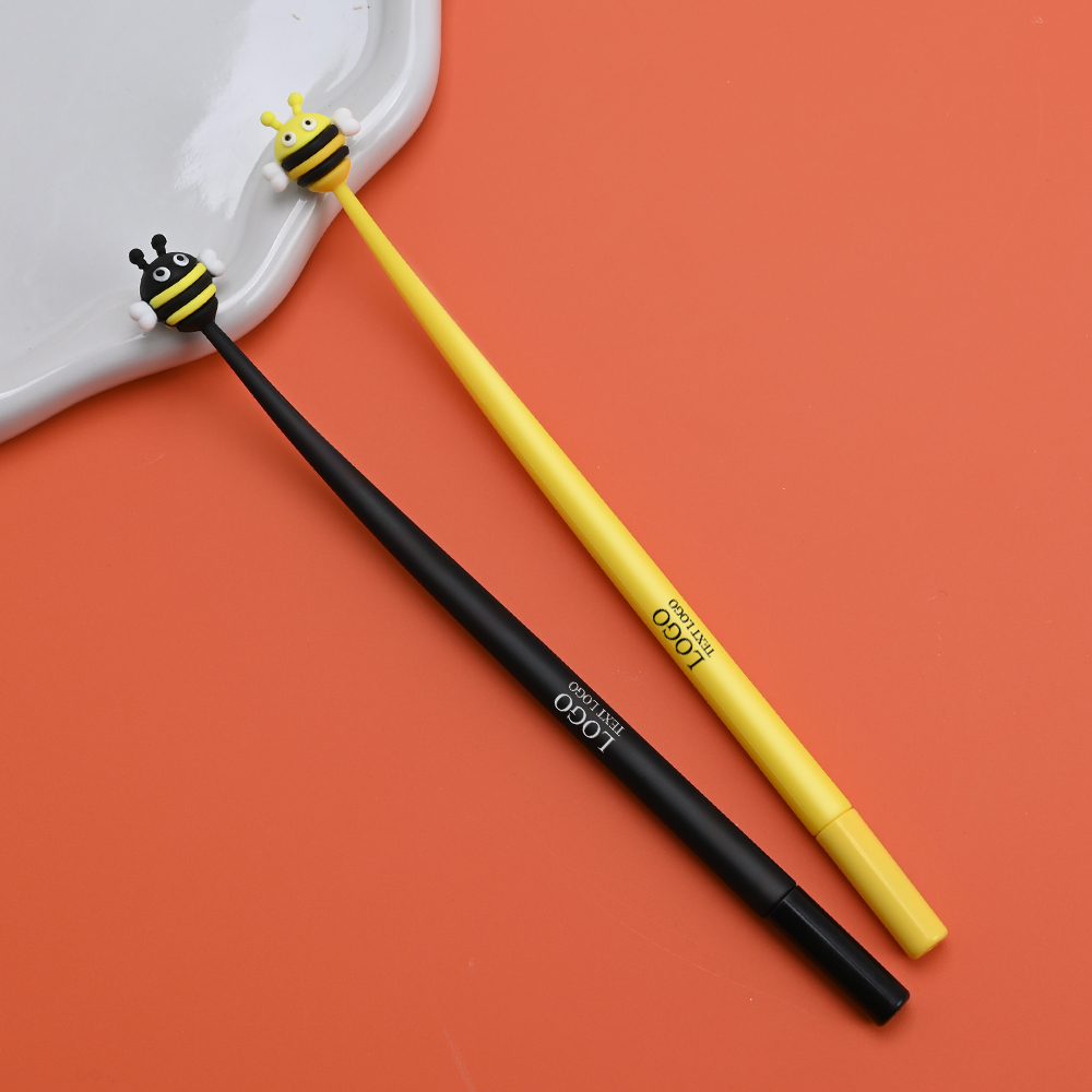 personalized Custom Yellow Pen Barrel with Bee Gel Pen