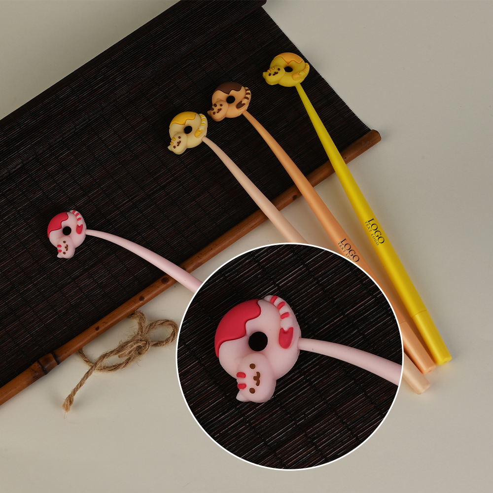 Custom Cat Donut Gel Pen with Name Detail