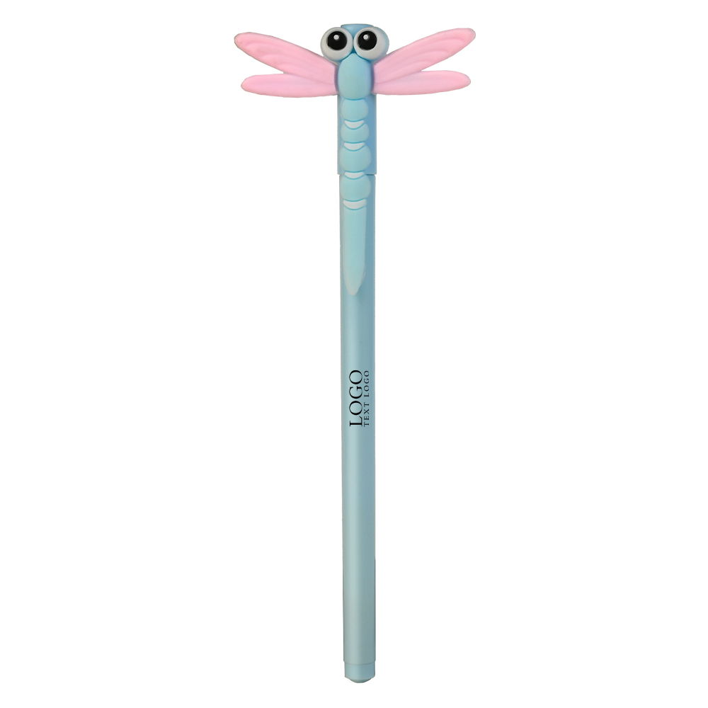 Custom Gel Pens Make an Elegant Gift Blue with Logo