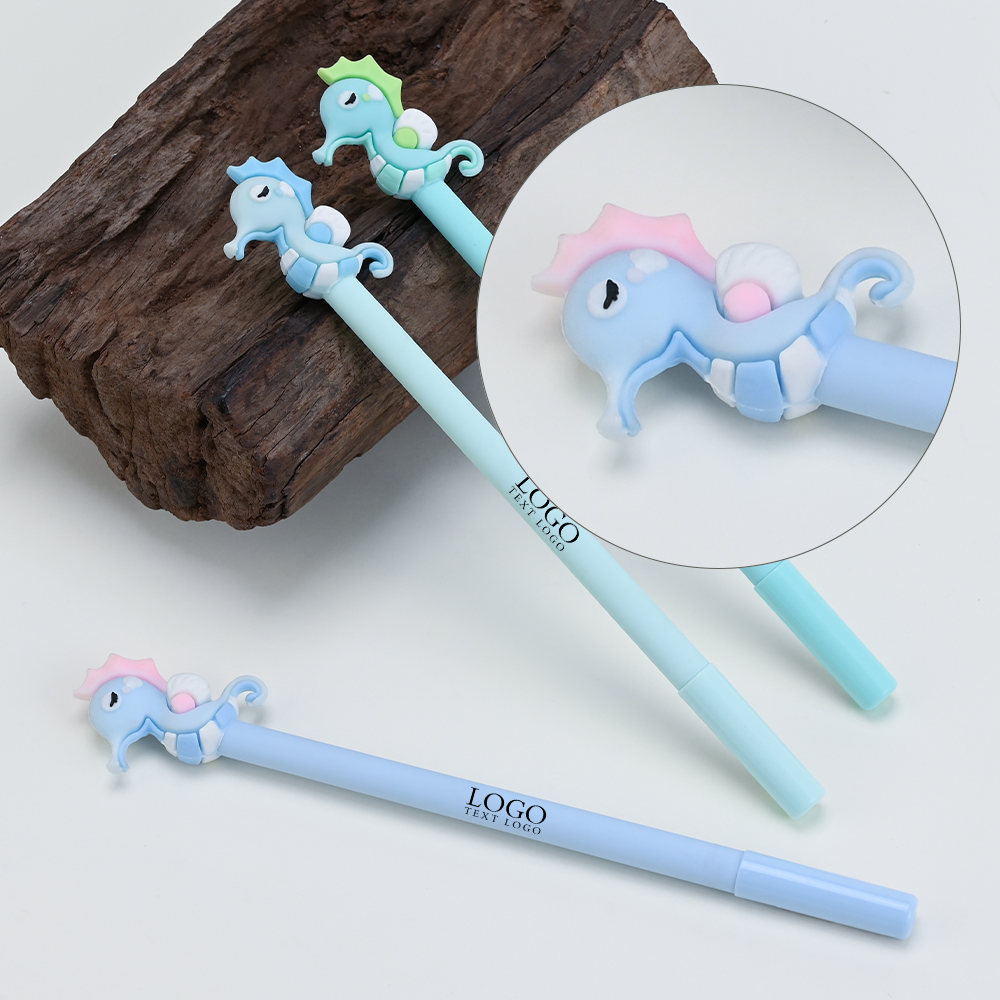 Custom Seahorse Gel Pen with Name Detail