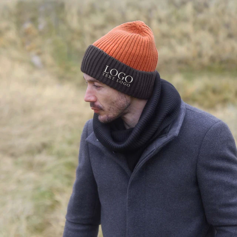 Personalized Color Block Beanie