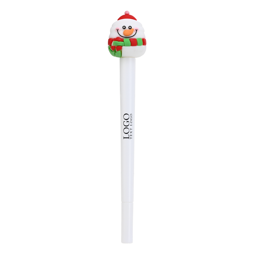 Promotional Christmas Atmosphere Gel Pen White with logo