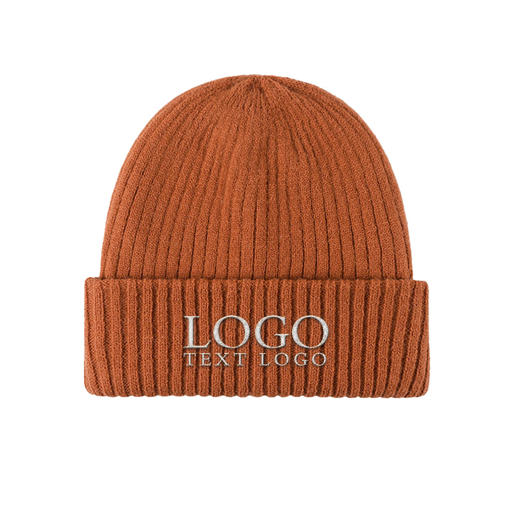 Winter Warmth Beanie Brown with Logo