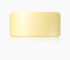 1.5" x 3" Rectangle Metal Name Tag - Gold