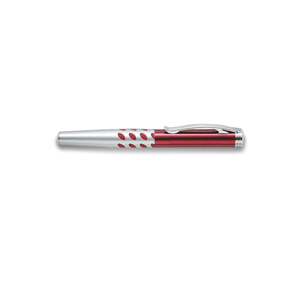 Personalized Solid Brass Metal Ballpoint Pen Red