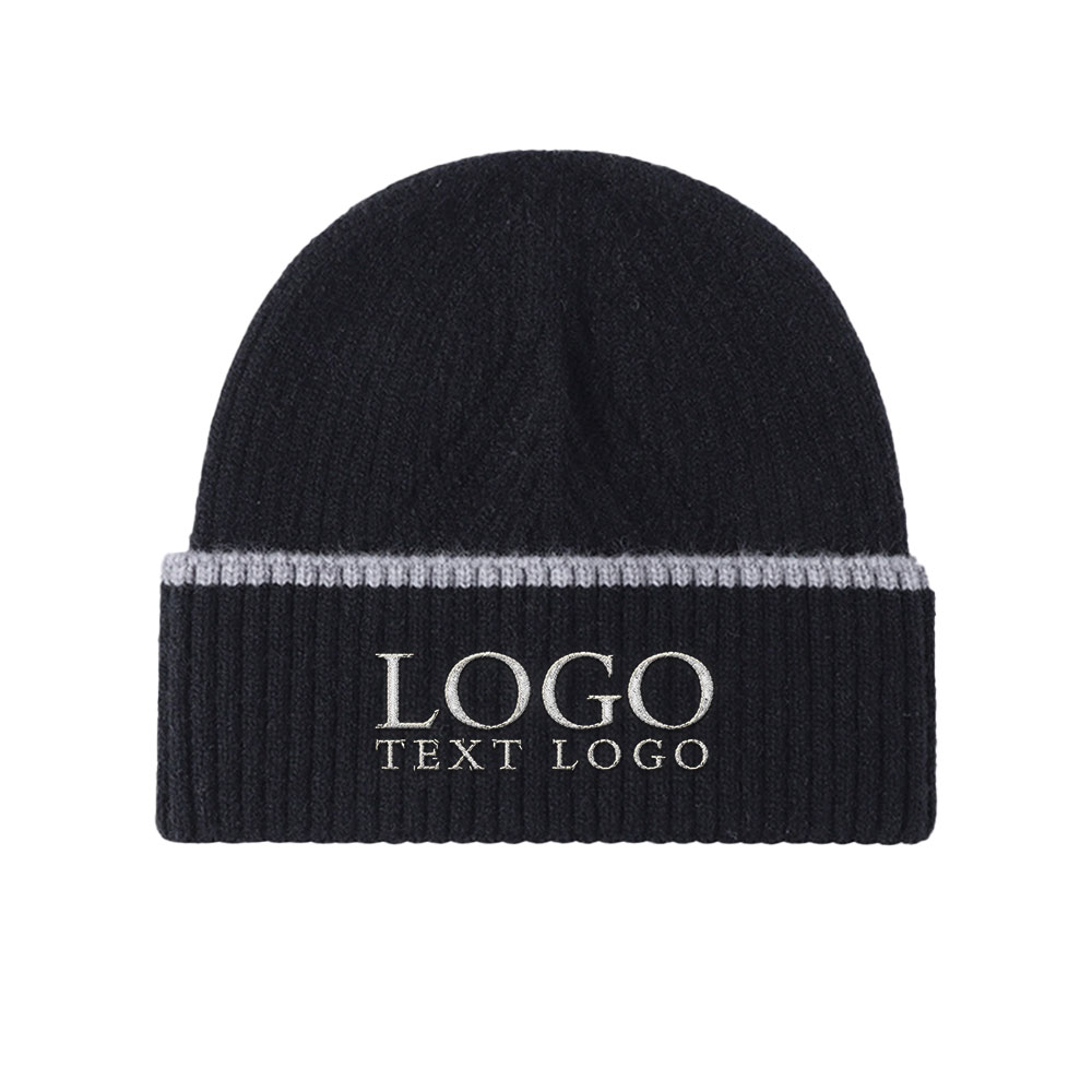 Premium Knit Beanie Black with Logo