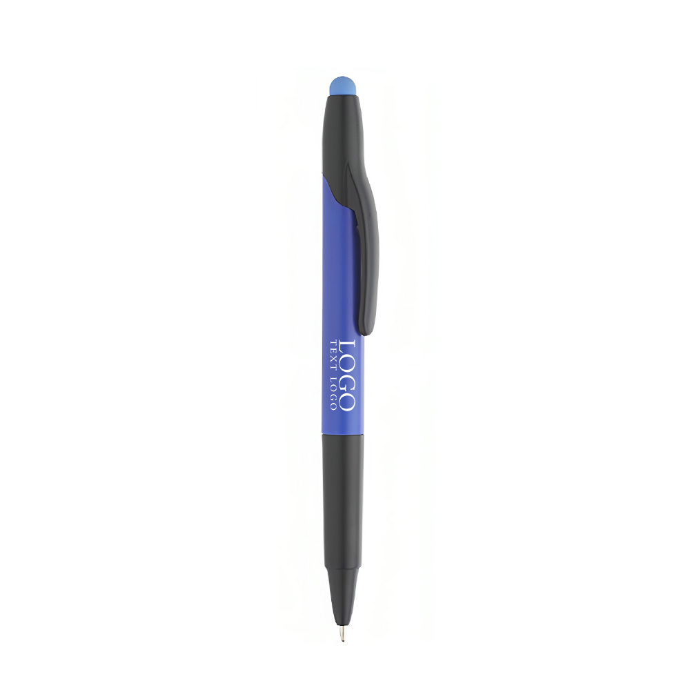 Classic Twist 2-In-1 Plastic Stylus Pen Blue With Logo