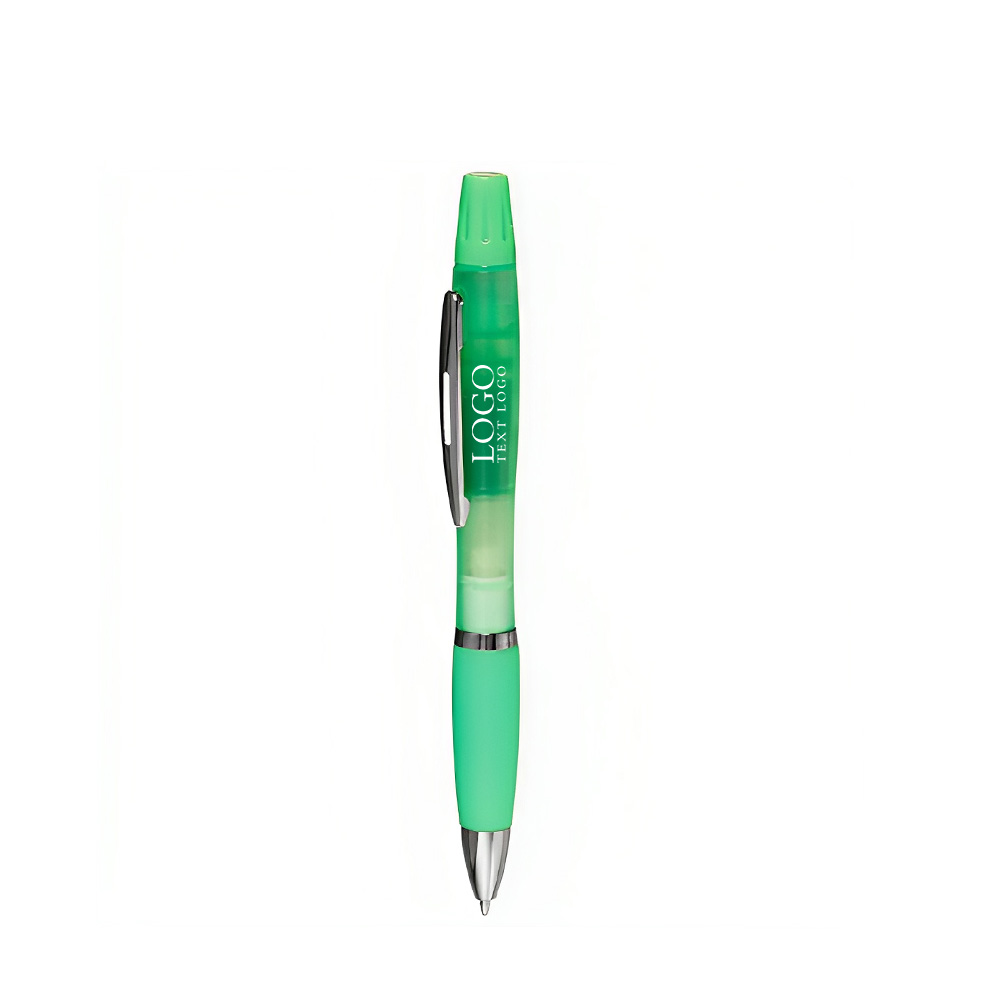 Two in one Highlighter Pen Green With Logo