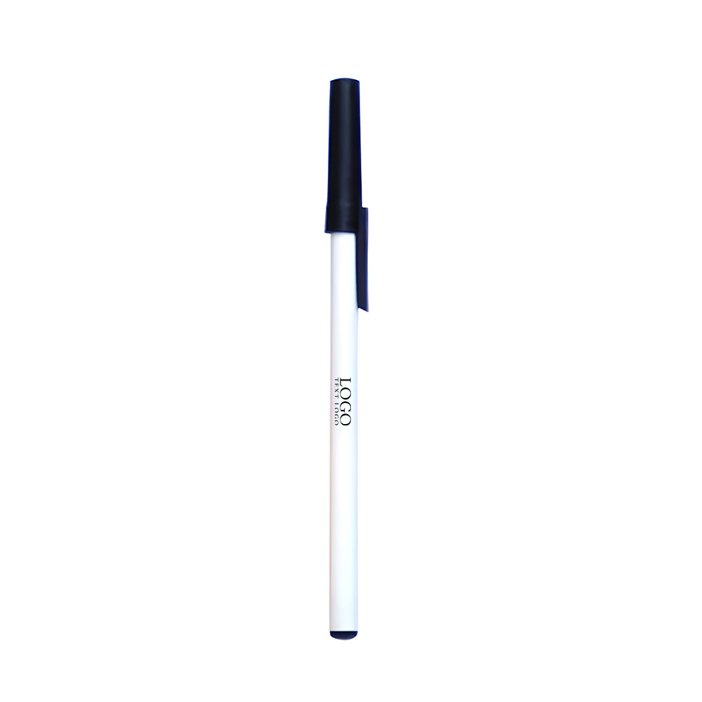 Black Ink Stick Pen White With Logo