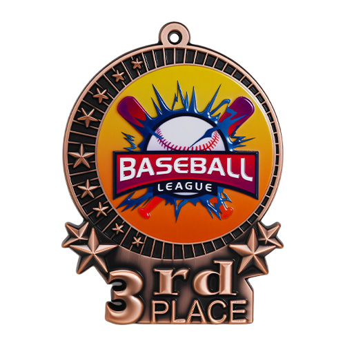 Baseball League Third Place Medal