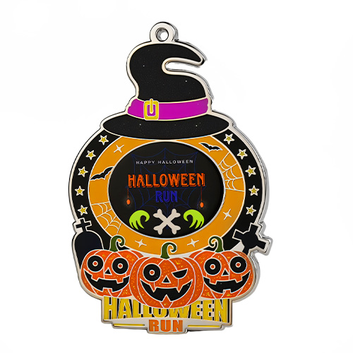 Custom Halloween Run Glitter Medal