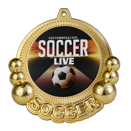 Football Medals - Custom Gold Commemorative Medals