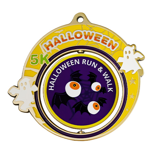 Halloween Custom Spinner Running Medal