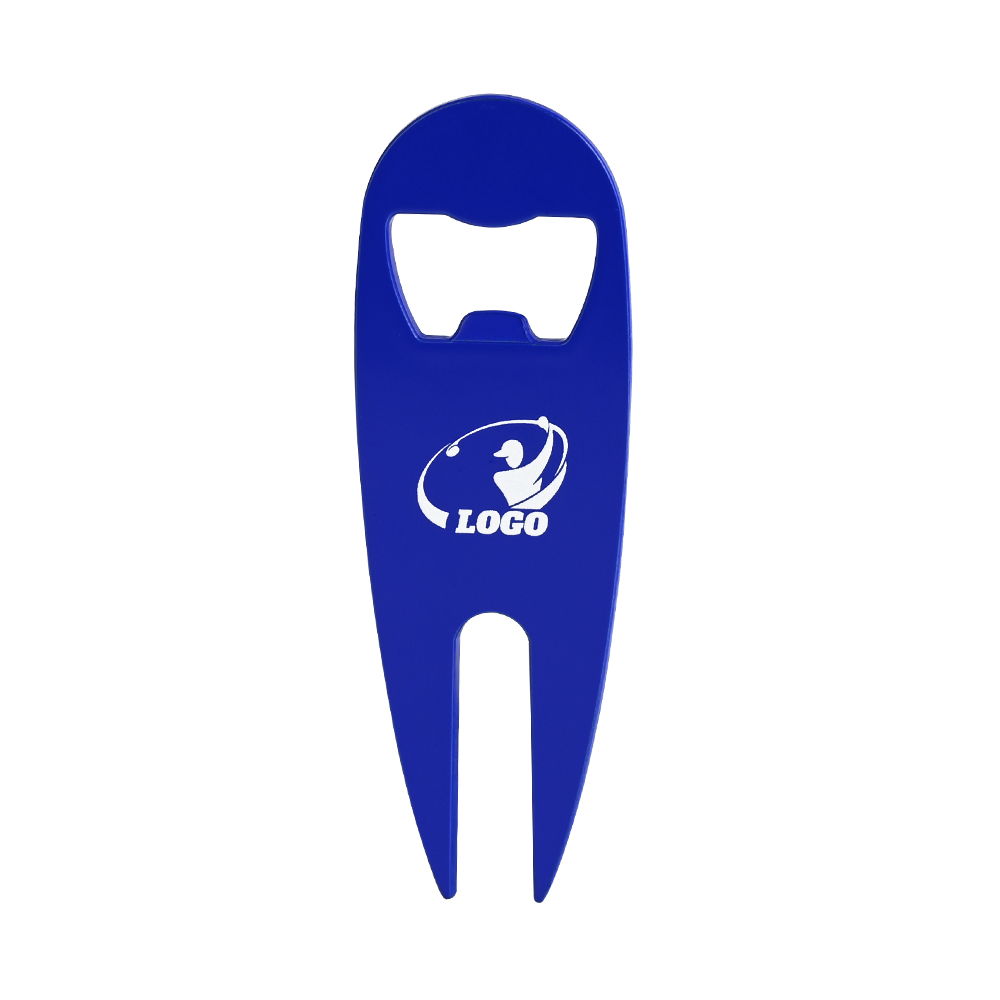 Divot Repair Fixer Bottle Opener Blue with Logo Divot Repair Fixer Bottle Opener Blue with Logo