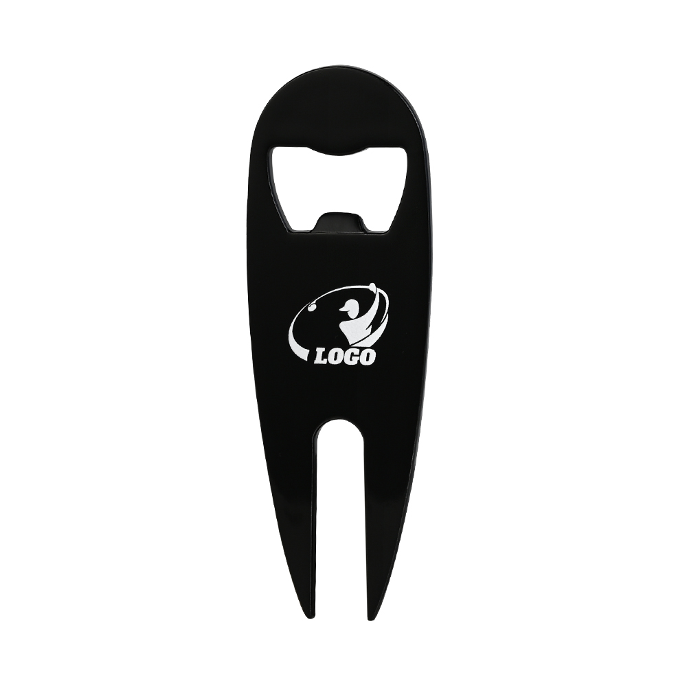 Divot Repair Fixer Bottle Opener Black with Logo Divot Repair Fixer Bottle Opener Black with Logo
