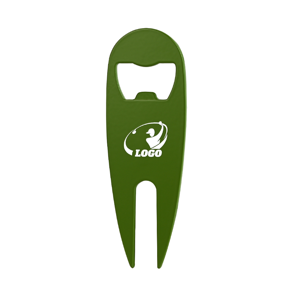 Divot Repair Fixer Bottle Opener Green with Logo Divot Repair Fixer Bottle Opener Green with Logo