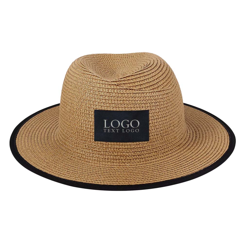 Cowboy Straw Hat Camel with Logo