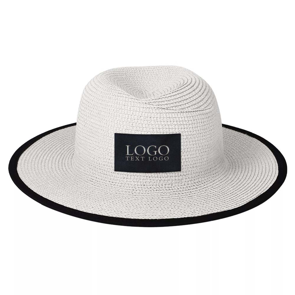 Cowboy Straw Hat White with Logo