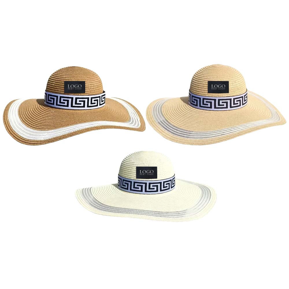 Mesh Wide-Brim Straw Hat Combination Chart