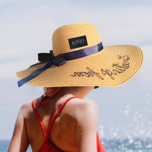 Embroidered Straw Hat