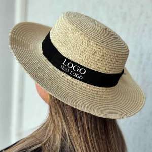 Gold Thread Straw Sun Hat