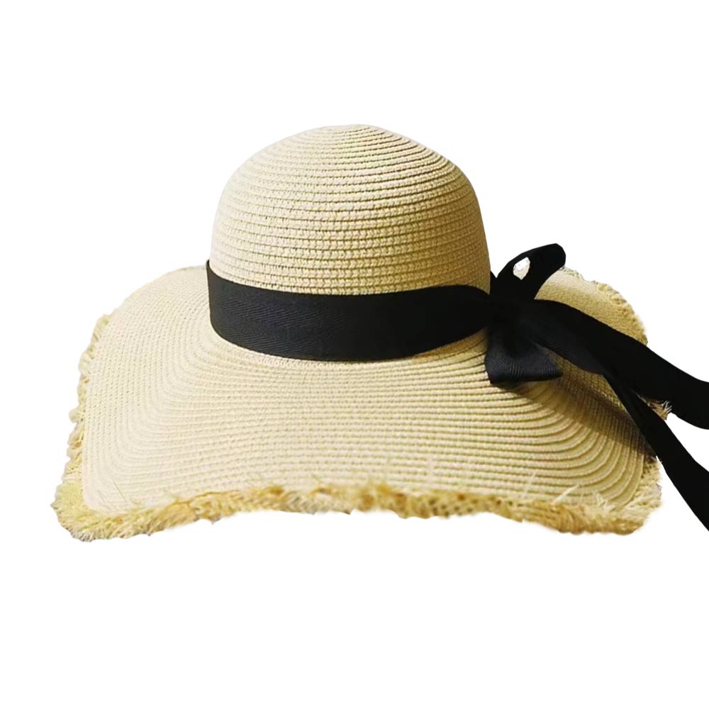 Beige with Black Bow-knot