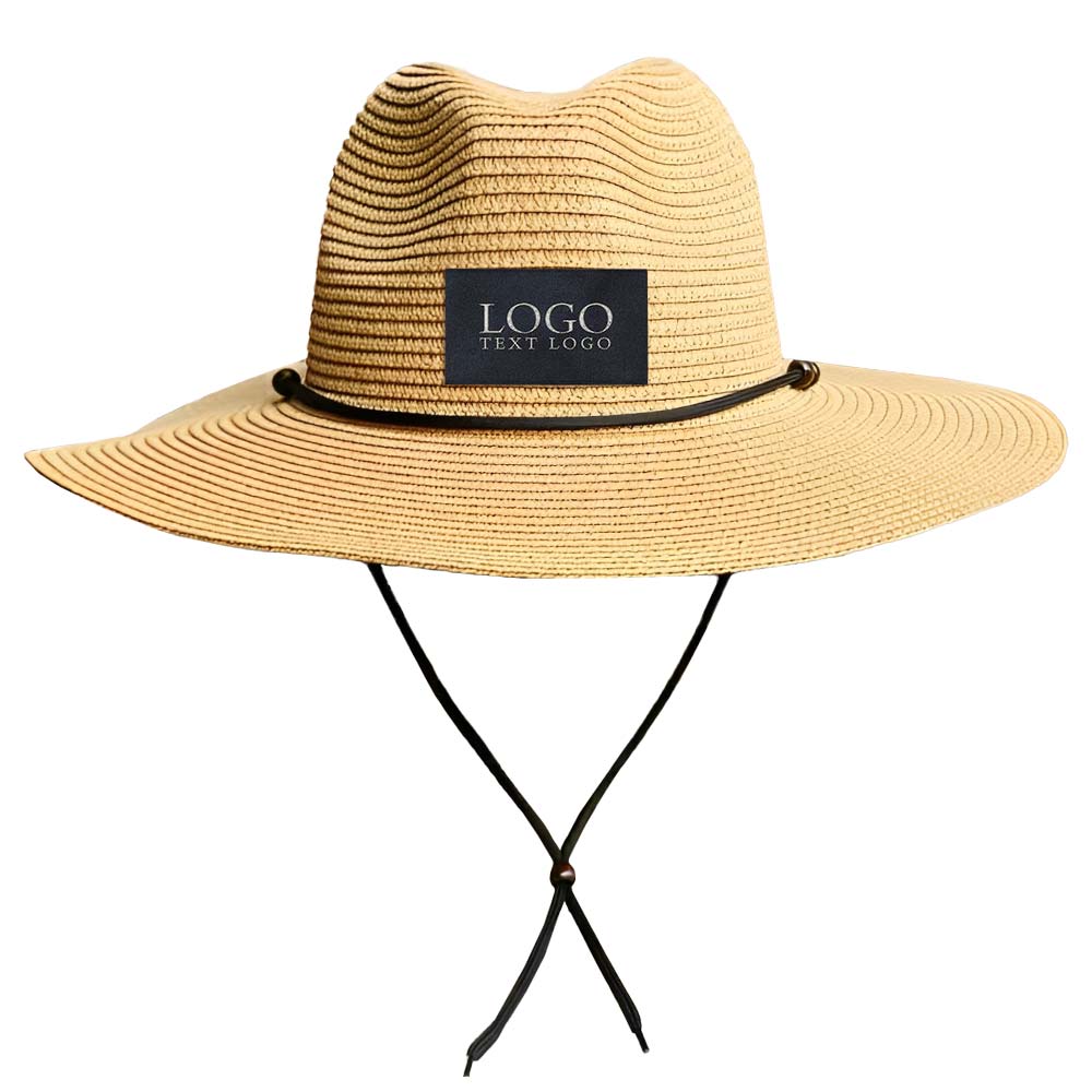 Wood Bead Cowboy Hat Camel with Logo