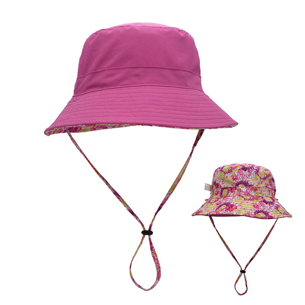 Cotton Double-sided Parent - Child Customized Bucket Hats Pink