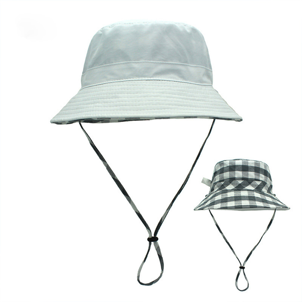 Cotton Double-sided Parent - Child Customized Bucket Hats White