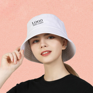 Casual cotton sun protection customizable logo bucket hat