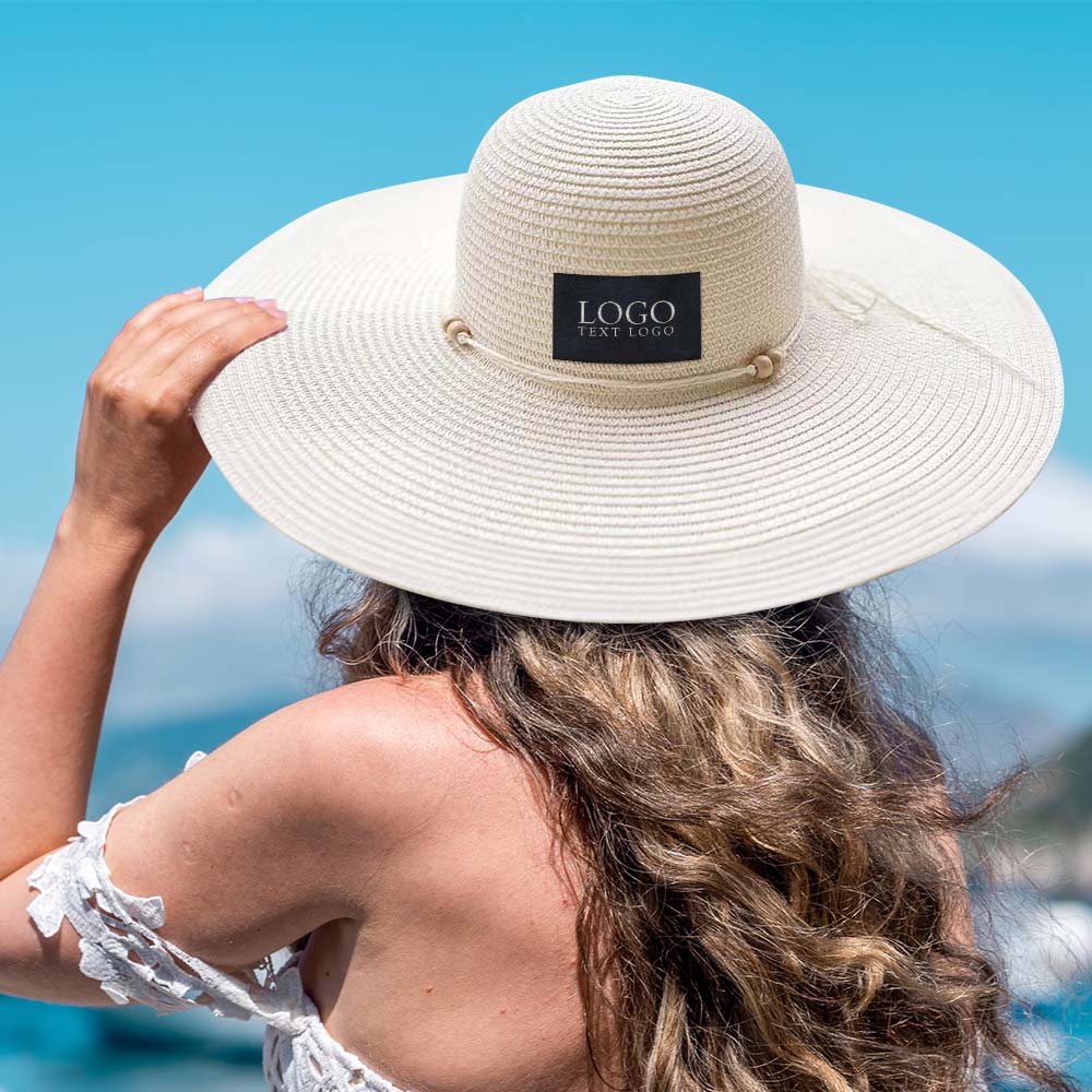 Personalized Wood Bead Straw Hat