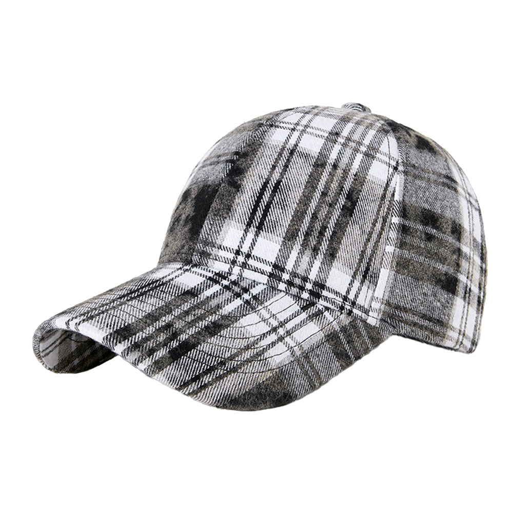 Hard-Top Plaid Vintage Baseball Hat Gray