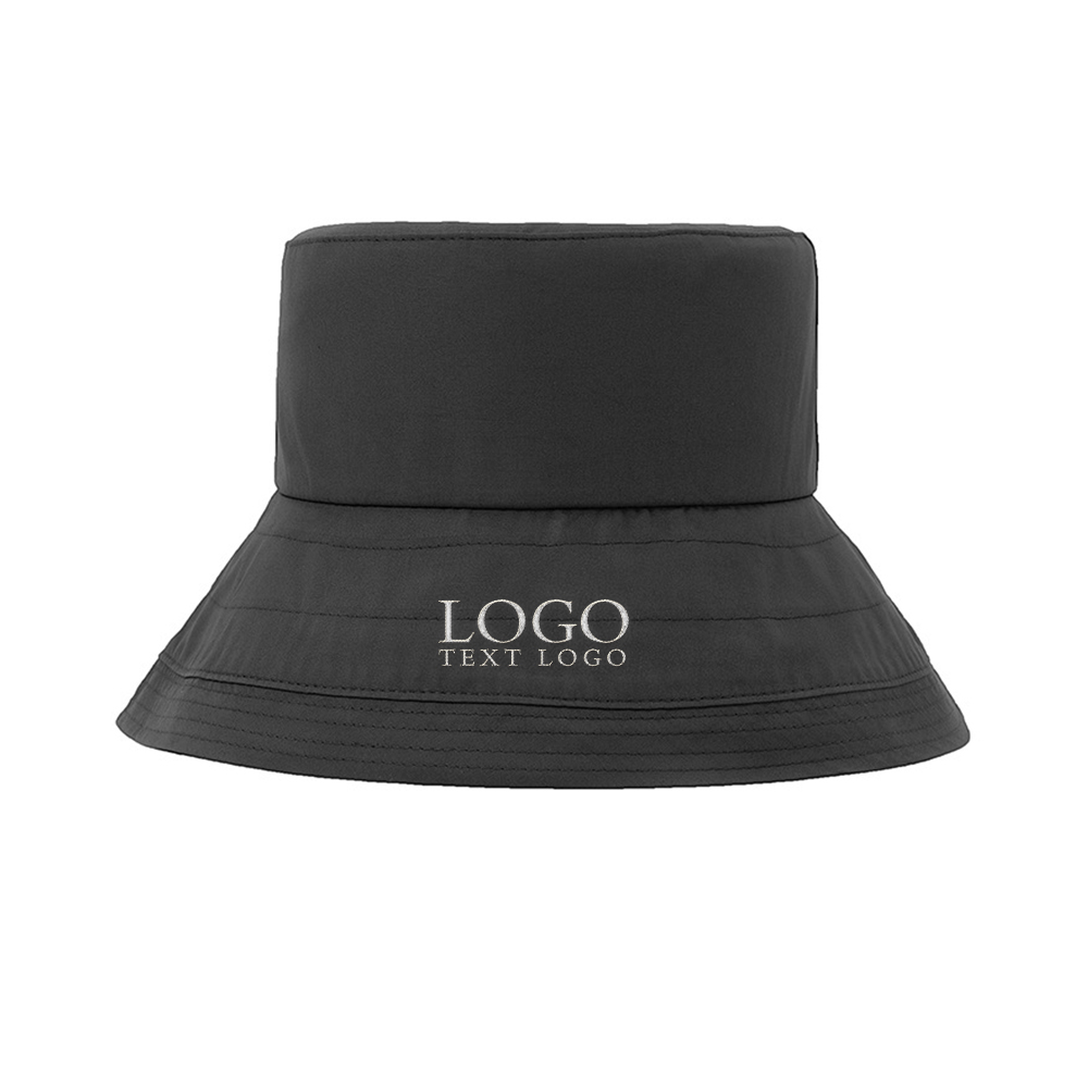 Wide-Brim Sun Protection Bucket Hat with Embroidery Logo