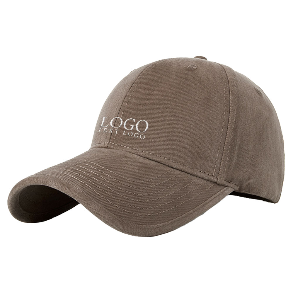 Windproof Baseball Hat Brown with Logo