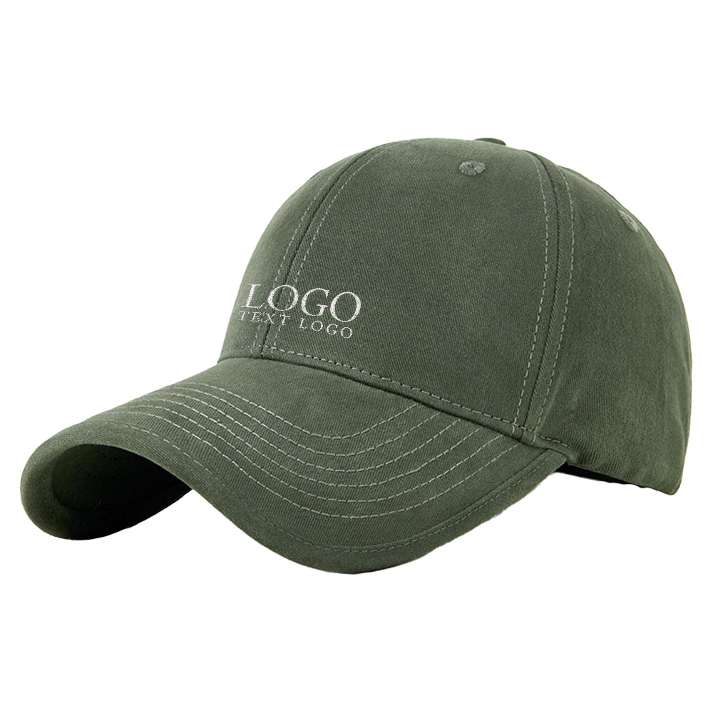 Windproof Baseball Hat Green with Logo