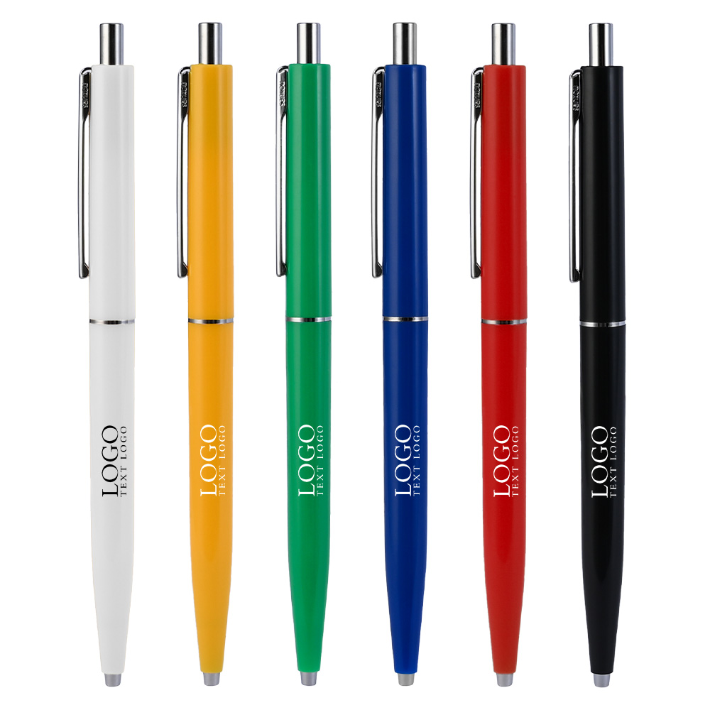 Colorful Glossy Metal Click Ballpoint Pen- Free Design combination chart