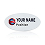 Custom Name White Plastic Name Tag
