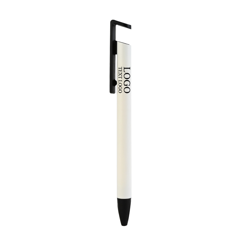 Custom Professional Click Ballpoint Pens White with Logo