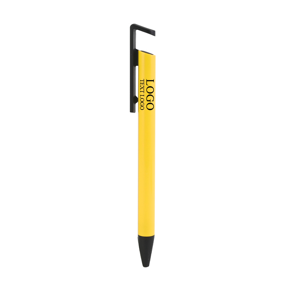 Custom Professional Click Ballpoint Pens Yellow with Logo