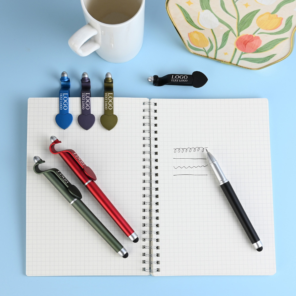 Personalized Custom Heart-Shaped Pen Clip Gel Pens